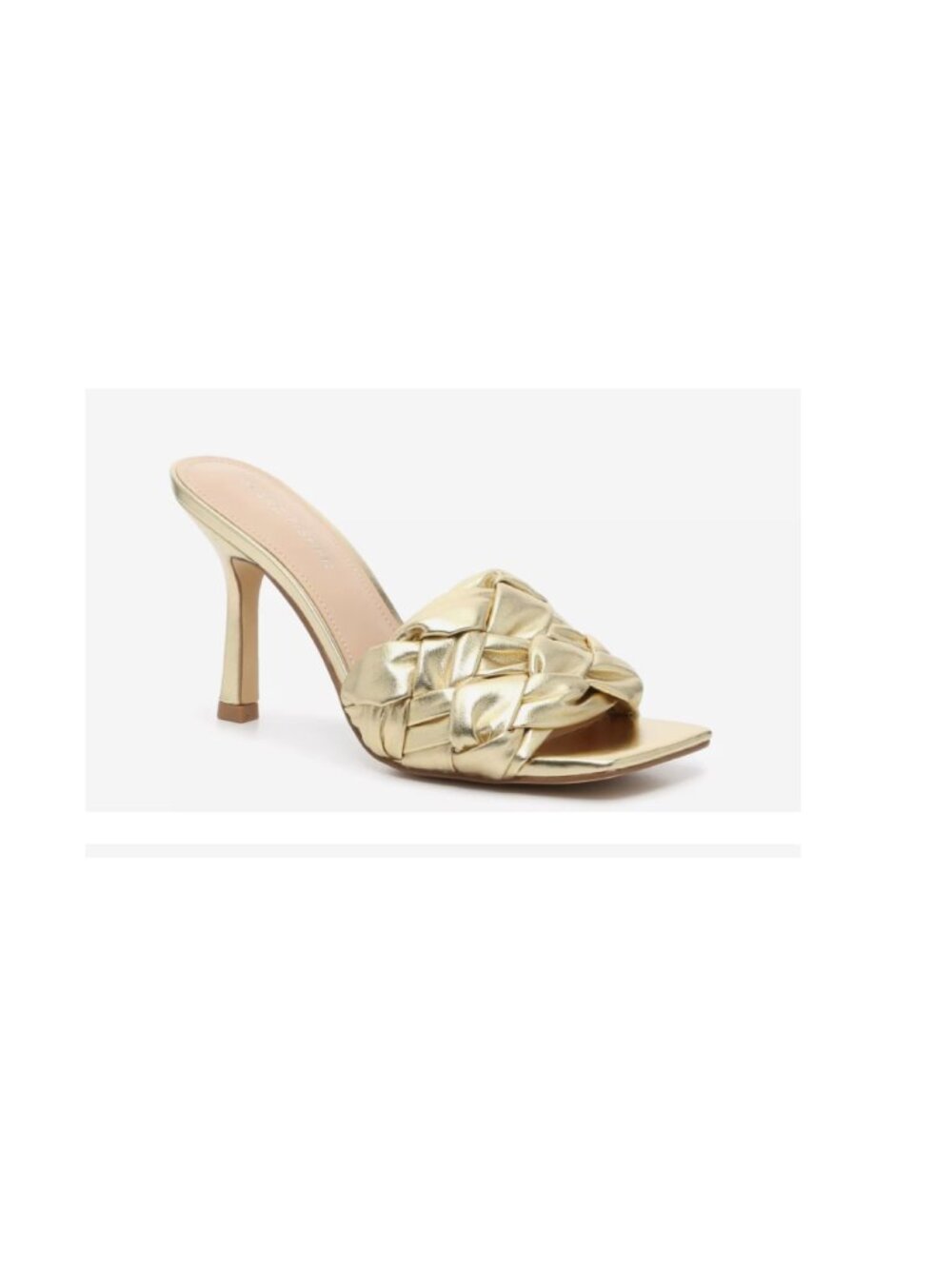 Marc Fisher Brizo Heeled Sandal | Gold Mirror Metallic | Size 7.5